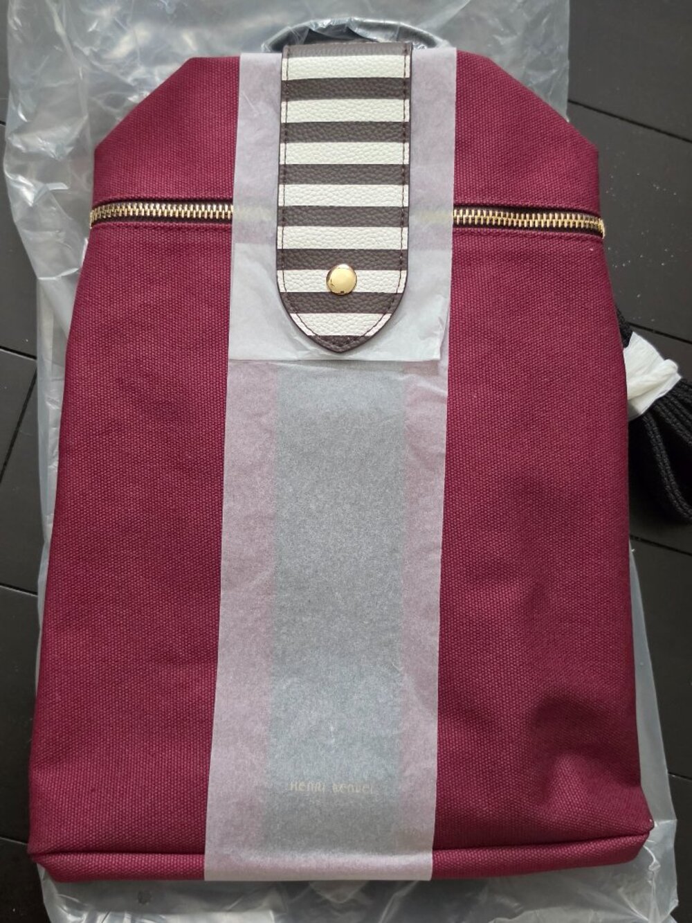Henri Bendel burgundy backpack NWT